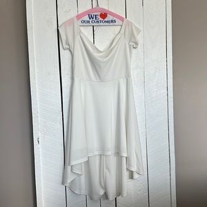 White High-Low Dress